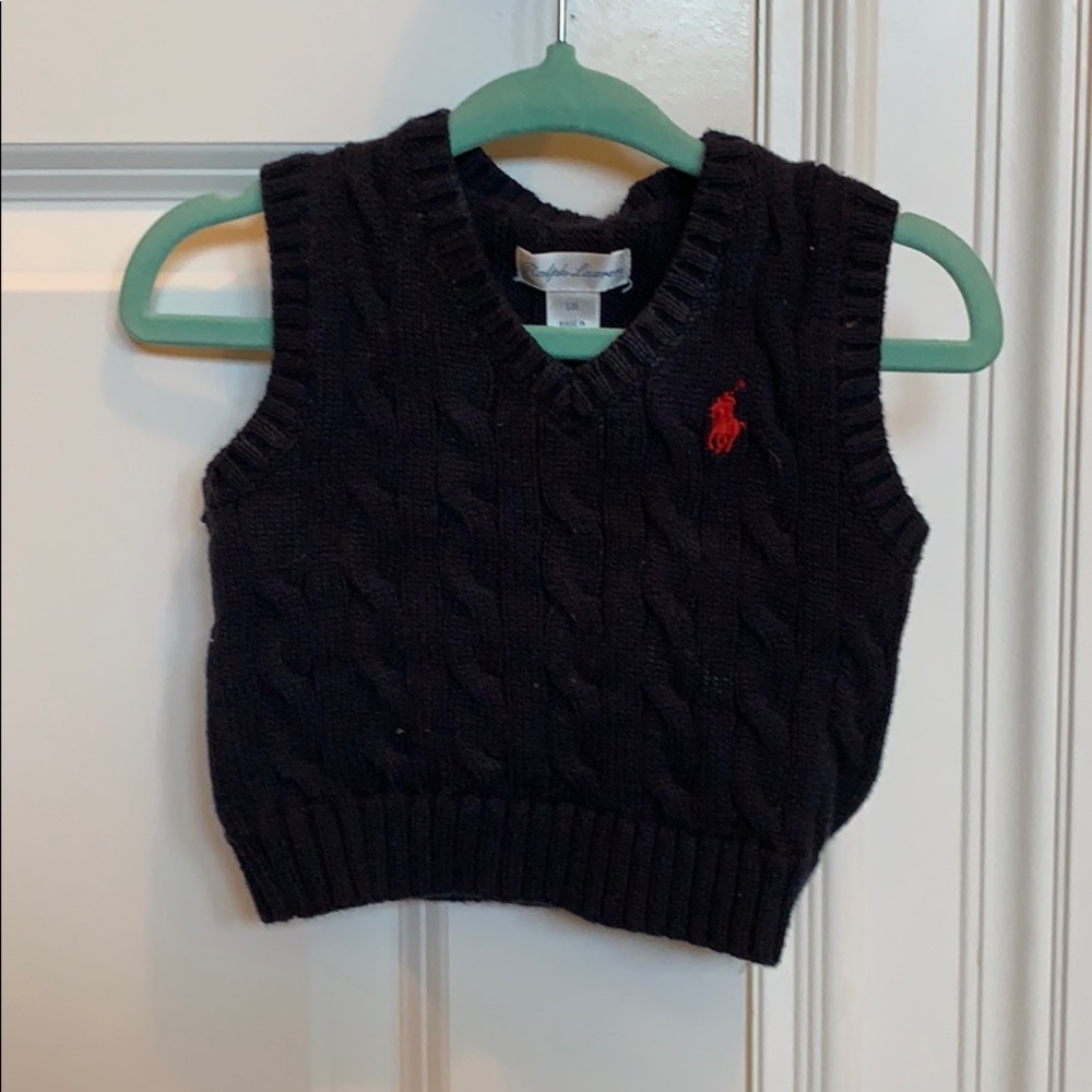 RALPH LAUREN cable knit vest
